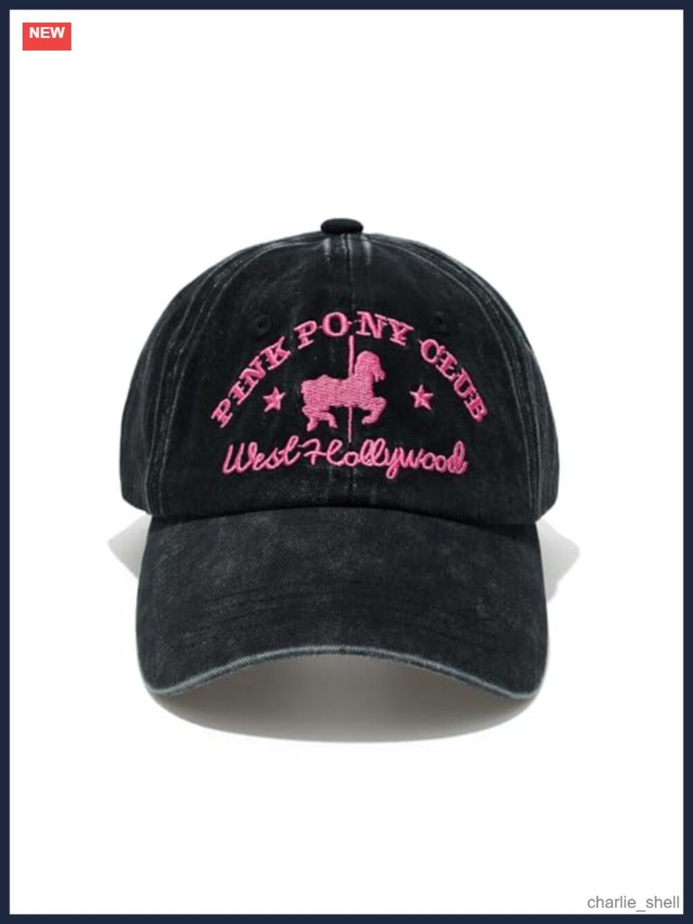 Pink Pony Club Embroidered Trucker Hat Adjustable Cotton Dad Cap
